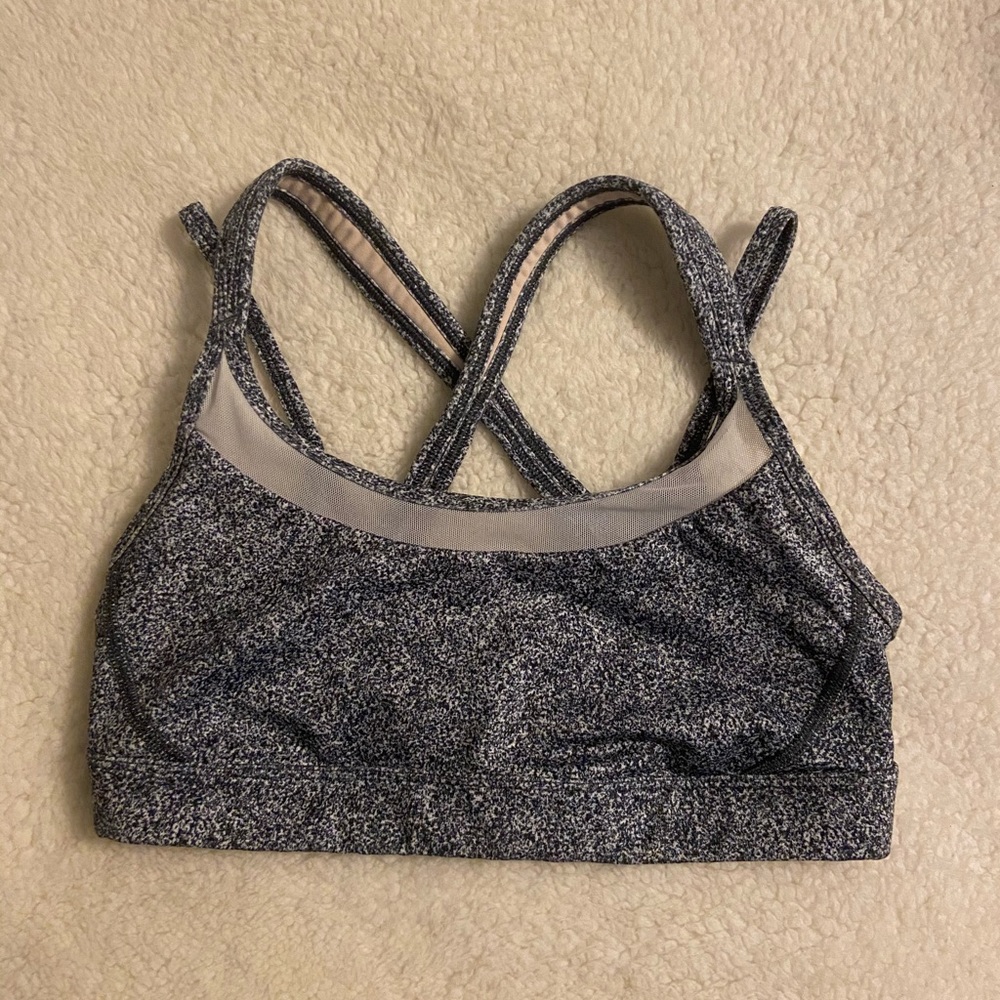 NWO Gray and White detailed Lululemon Sports Bra